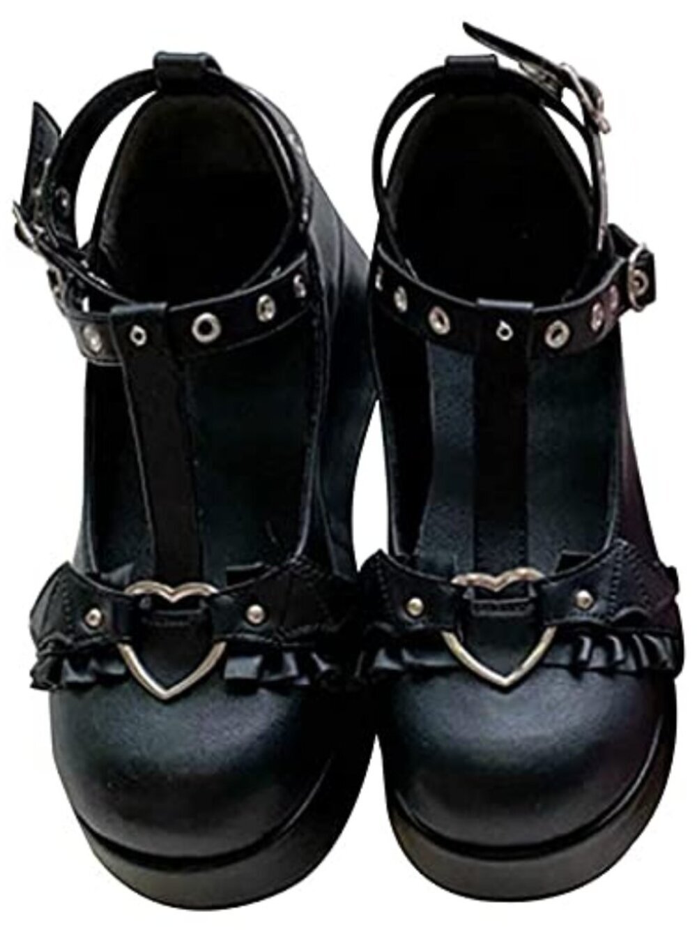 🆕 Cute Sweet Mary Jane Shoes Chunky Low Heel Lolita Wedges T-Straps Oxfords